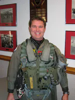Lefty in cold-weather flight gear shortly before this period
