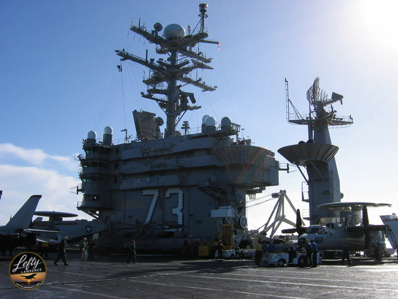 USS George Washington flight deck and island, hull number 73