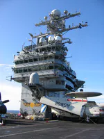 GW island and VAW-121 Bluetails E-2C Hawkeye AG-602