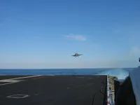 CVW-7 F/A-18C Hornet in the groove