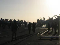 Hornets and Prowlers on the bow