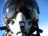 Dingle’s self-portrait in the rear cockpit of RIPPER 204.