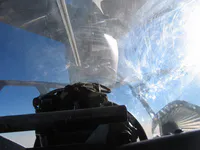 View from RIPPER 204 beneath the KC-10 during aerial refueling.