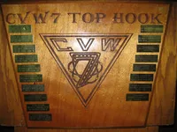 CVW-7 Top Hook Plaque, celebrating the best squadron for each ~2 month landing grade "line period" as well as best squadron for an entire cruise