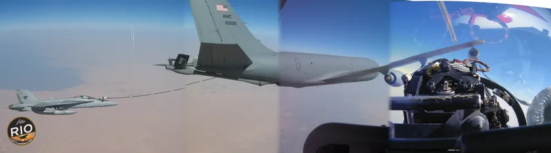 Comparison of RIPPER 200 and Wildcat 406 on a KC-135 MIPR refueling system, with the original shown above the AI-blended version.