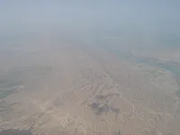 Military airfield beside a substantial town/city