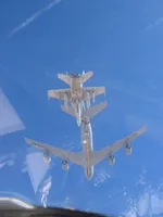Wildcat 406 F/A-18C Hornet with AN/AAS-38 Nite Hawk FLIR/targeting pod and GBU-38 on right outboard station. KC-135R Stratotanker serial 58-0016 from 92nd Air Refueling Wing based at Fairchild AFB in Spokane, WA.
