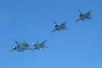 VFA-131 Wildcats Hornet AG-405, VF-143 Pukin' Dogs Tomcat AG-103 (161421), 2x Rafale M