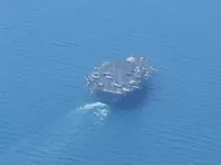 USS George Washington (CVN-73) stern view from low holding