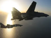 RIPPER 204 (163218) with hook down, LANTIRN Pod, and CATM-9M Captive Air Training Missile (Sidewinder), RIPPER 206 (162925) with hook down