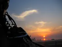 Lefty shooting the sunset over his shoulder on CVN-73